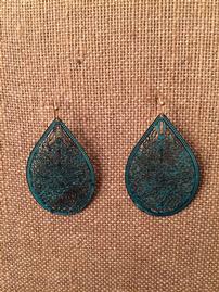 Turquoise Teardrop Earrings //269